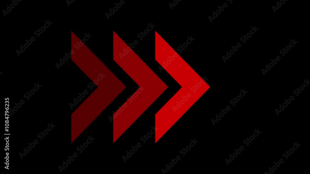 Arrow animation. Moving arrow pointing to the right. arrow pointing left to right direction on black background. Arrow animation. Moving arrow pointing to the right. arrow pointing left to right direction on black background.