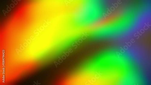 Rainbow light rays flash and glow. Abstract holographic background. Refraction of light through a prism