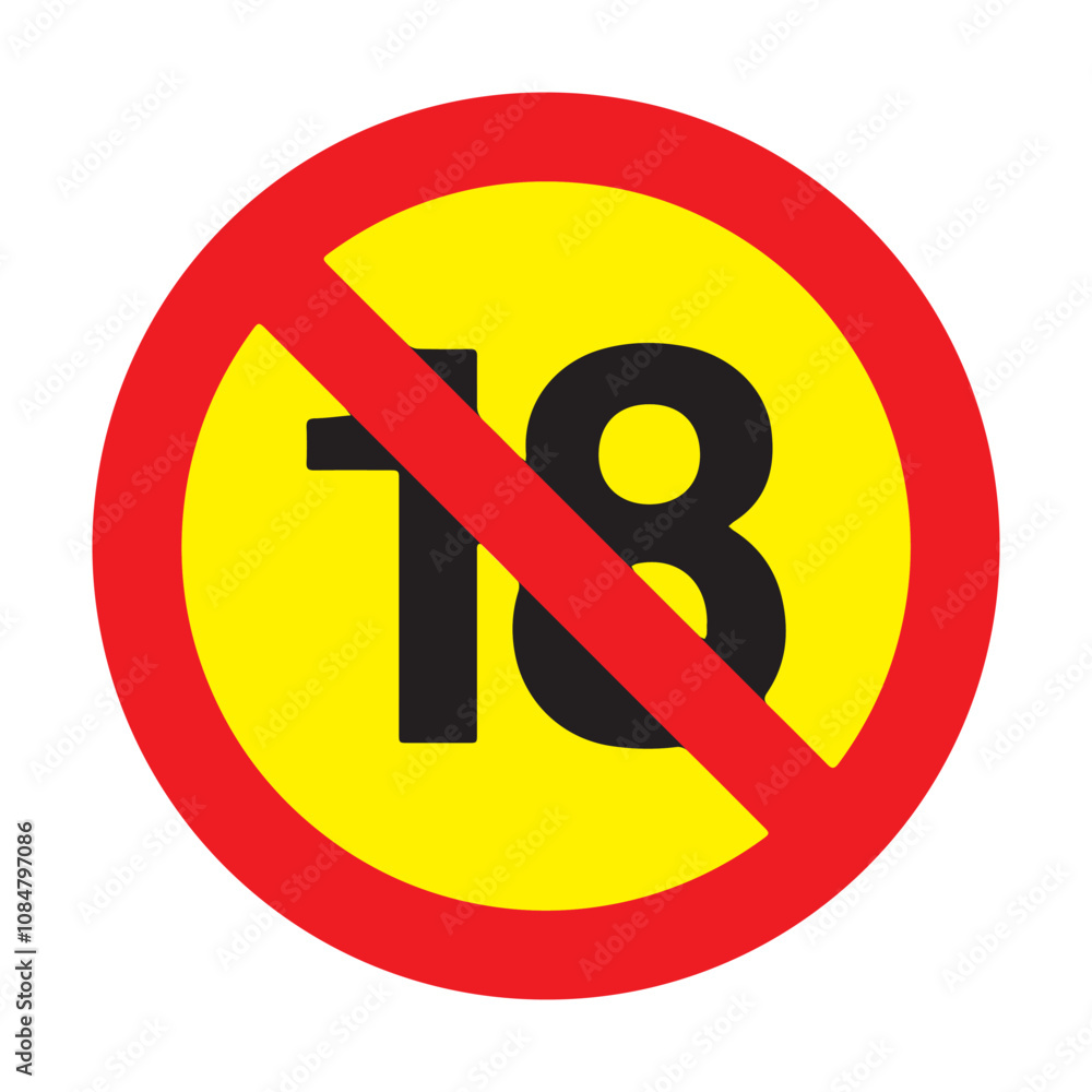 18 plus icon in trendy flat style isolated on background 18 plus icon in trendy flat style isolated on background