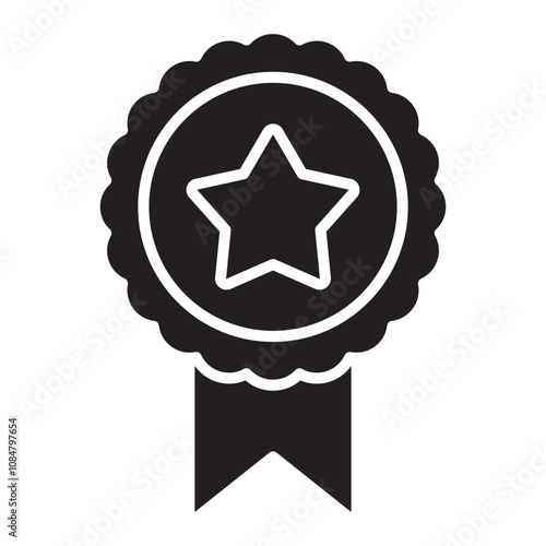 Star Badge with Ribbon icon.