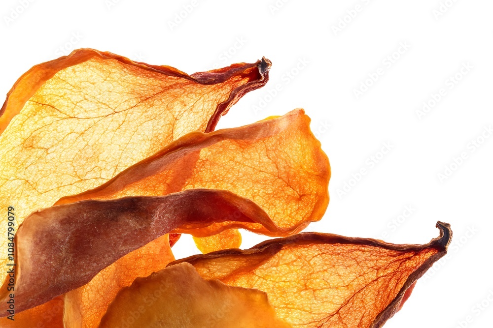 Fototapeta premium Dried mango isolated on white background, close up