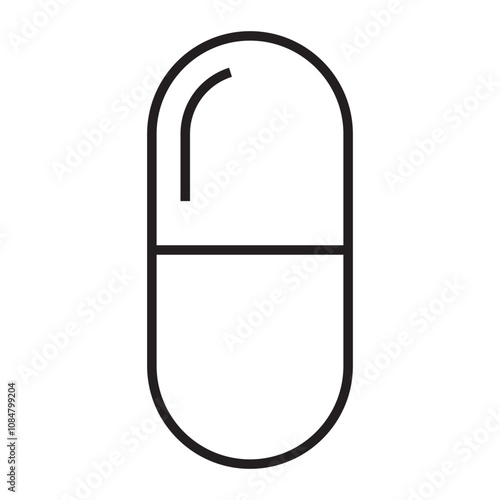 Medical Capsules line icon.