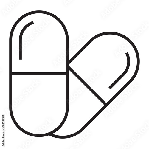 Medical Capsules line icon.