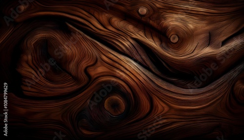 Design of dark carved wood