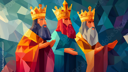 Three kings day, epiphany design, background, graphic. generative ai. Epiphany. Illustration photo