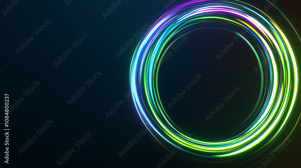 Bright concentric energy rings in neon green and vibrant colors create dynamic visual effect against dark background, evoking sense of movement and energy Bright concentric energy rings in neon green and vibrant colors create dynamic visual effect against dark background, evoking sense of movement and energy