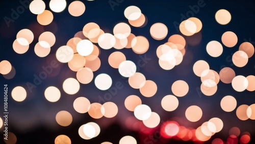 Glowing Urban Lights with Beautiful Bokeh Effect and Blurry Background Urban Photography