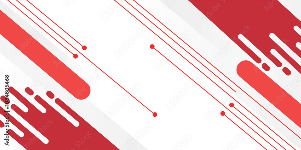 Obraz premium White background with red diagonal lines.vector