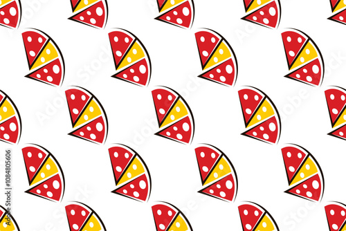 Pizza seamless pattern background