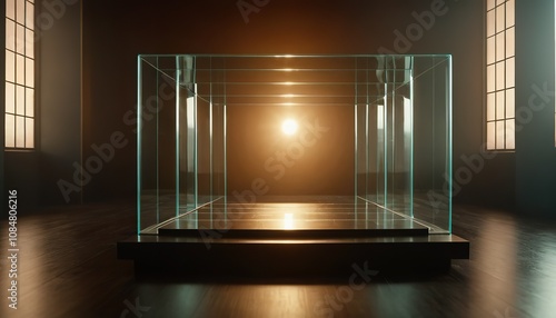 Wallpaper Mural Futuristic and clean stage blank center background Torontodigital.ca