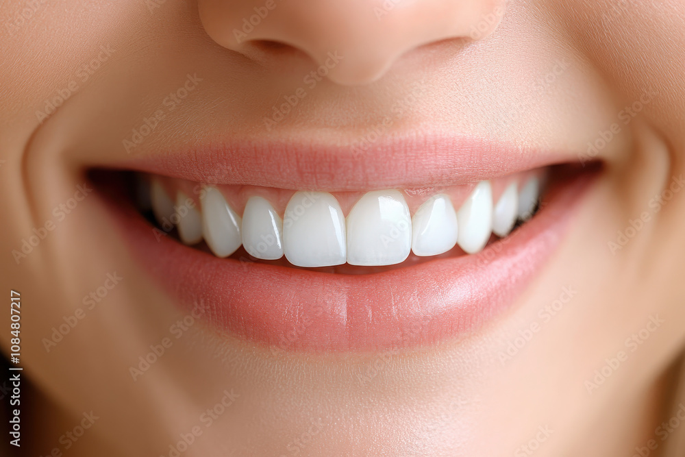Close-up of a smiling face showcasing bright, healthy teeth and lips. Close-up of a smiling face showcasing bright, healthy teeth and lips.