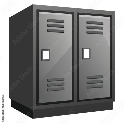 Locker Metal Cabinets vector illustration isolated on a white background