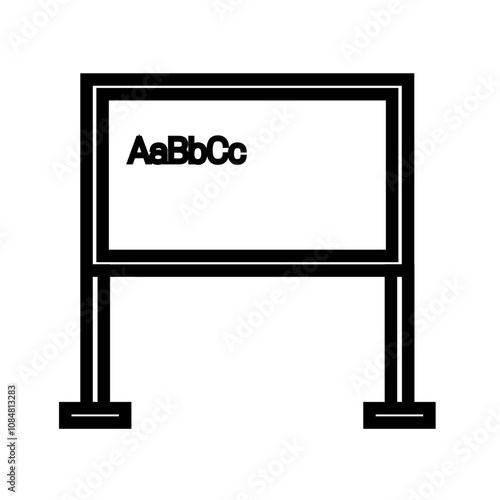 black and white board with text