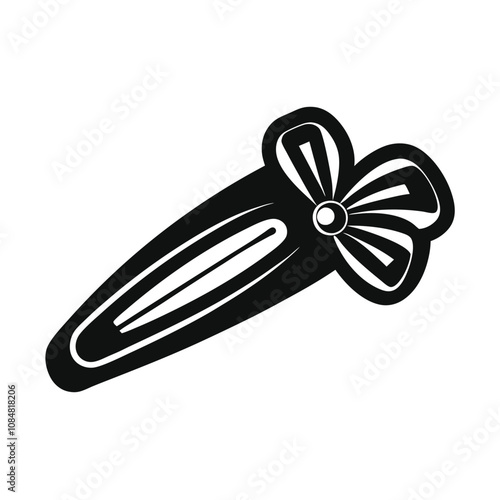 Hair clip vector silhouette