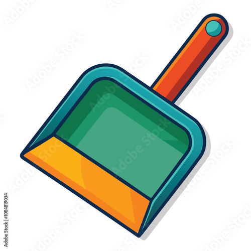 Dust Pan vector illustration isolated on a white background