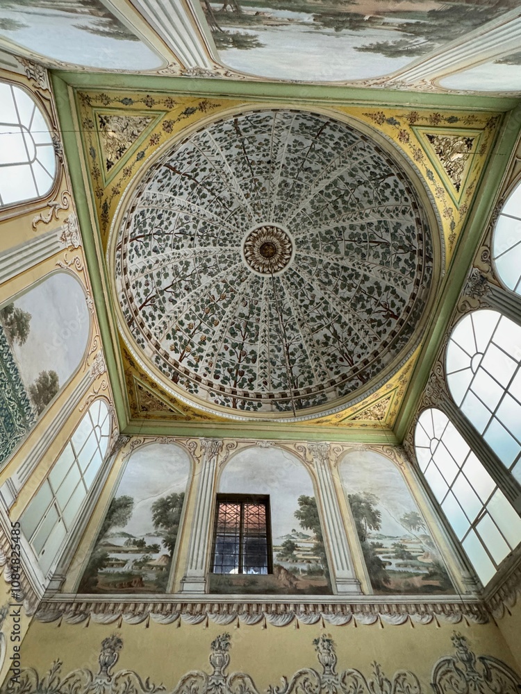 Beautiful dome in harem of topkapi Palace in Istanbul, Turkey