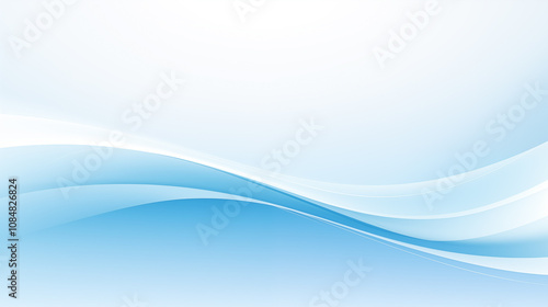 Abstract blue wave curve business background