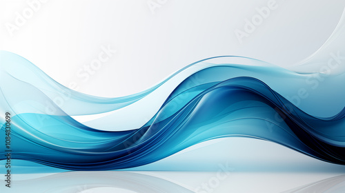 Wallpaper Mural Blue wavy abstract background Torontodigital.ca