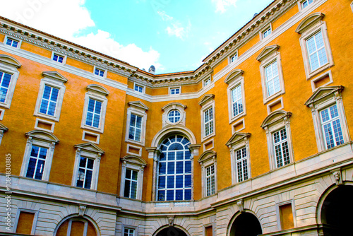 Obraz na plátne REGGIA DI CASERTA, ITALY - CIRCA APRIL 2019: Inner courtyards of the Royal Palace of Caserta