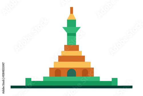 Famous Landmark | isolated vector illustration on white background