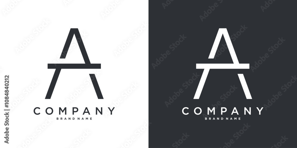 Letter A minimal logo icon design template elements. Premium Vector Letter A minimal logo icon design template elements. Premium Vector
