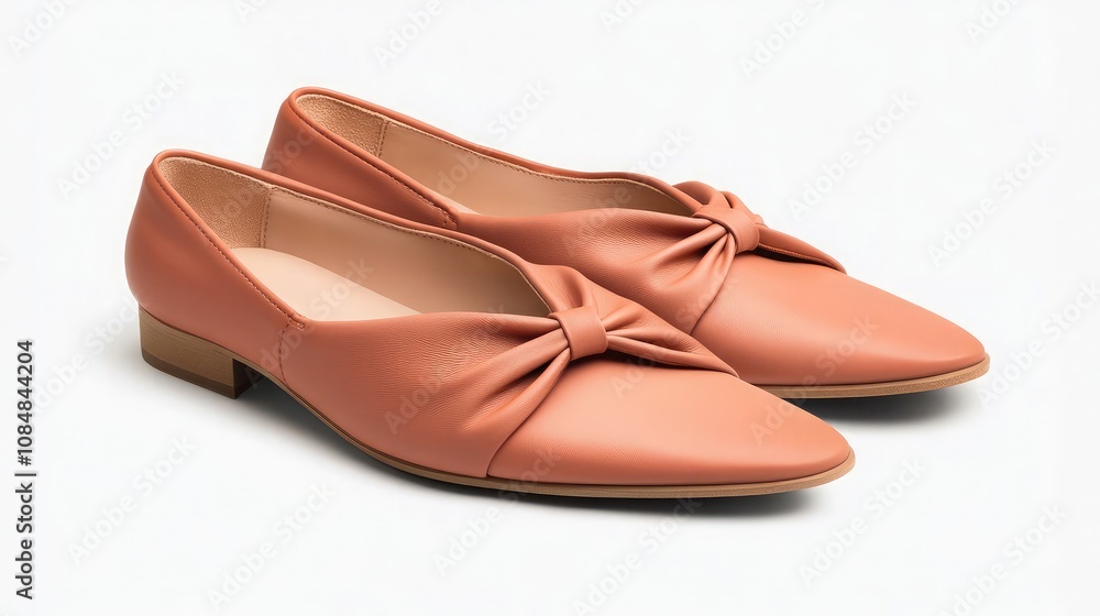 Stylish Coral Flat Shoes with Knot Design Perfect for Casual and Semi-Formal Wear, Ideal for Comfort and Elegance in Every Step for Fashion-Forward Individuals Stylish Coral Flat Shoes with Knot Design Perfect for Casual and Semi-Formal Wear, Ideal for Comfort and Elegance in Every Step for Fashion-Forward Individuals