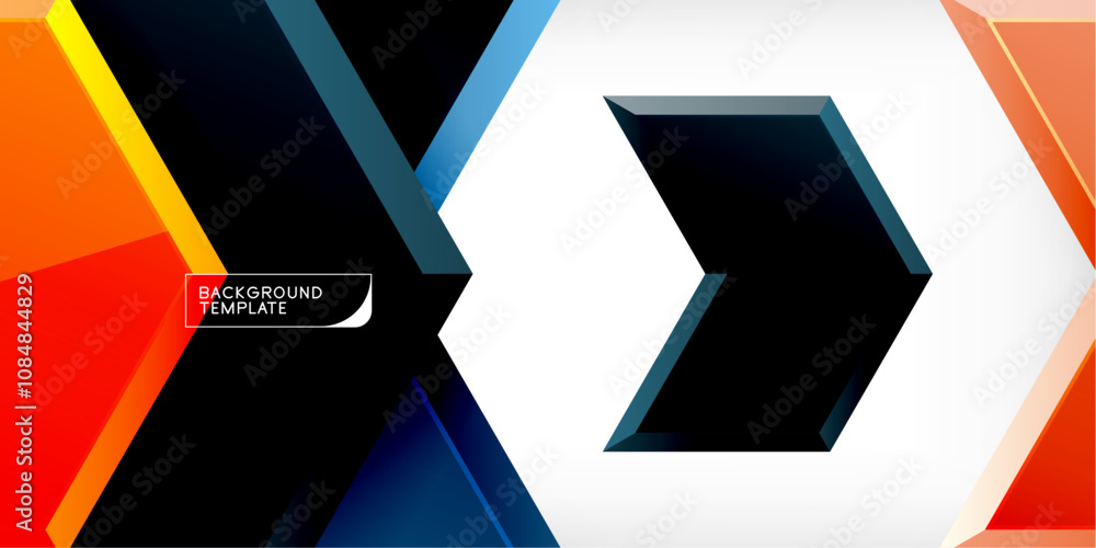 Technology dynamic arrow geometric background. Vector Illustration For Wallpaper, Banner, Background, Card, Book Illustration, landing page