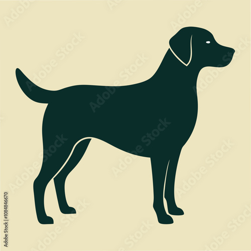 dog silhouette vector photo