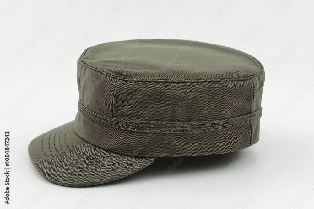 Military Style Olive Green Flat Cap Military Style Olive Green Flat Cap