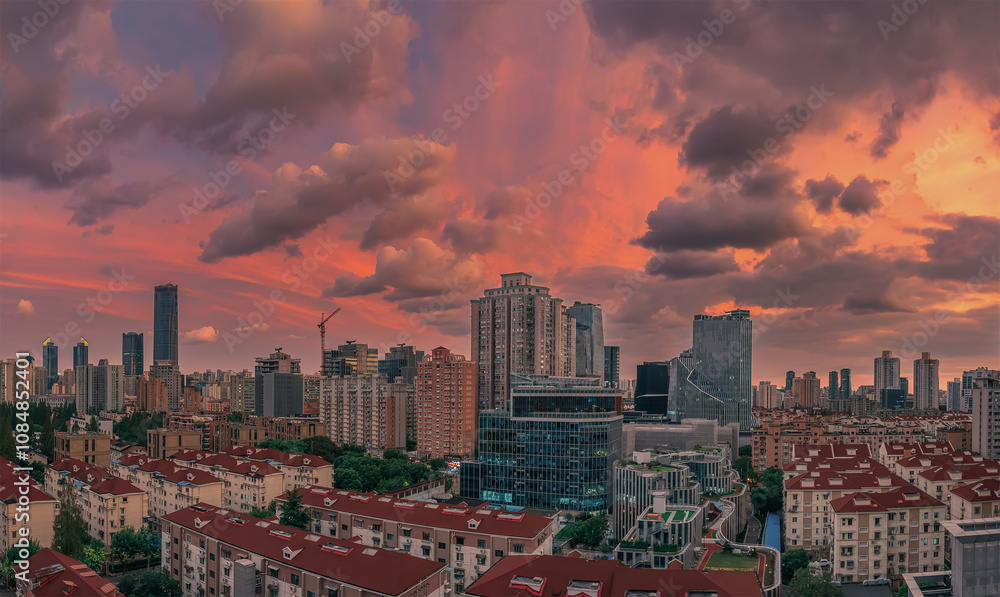 Fototapeta premium seattle skyline at sunset