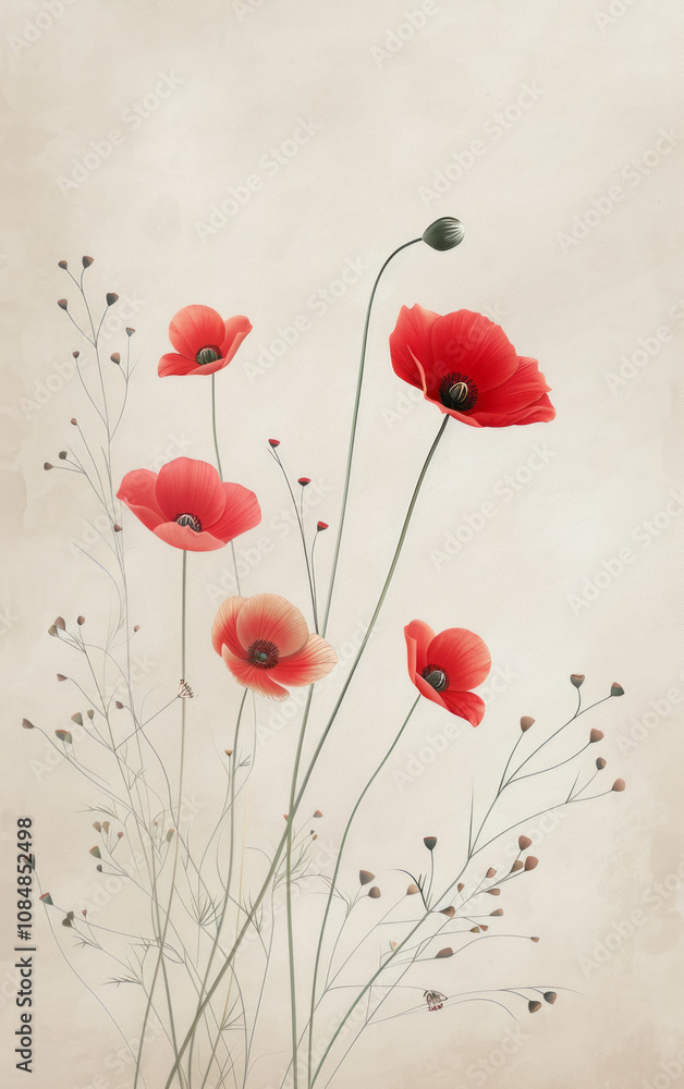 Naklejka premium Vintage floral texture art background 