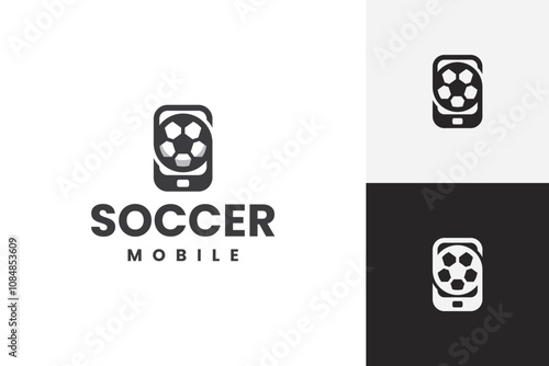 soccer mobile logo vector