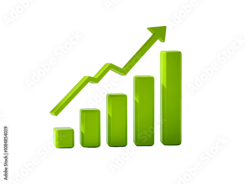 business graph with arrow