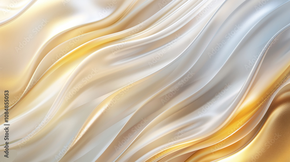 Obraz premium Gold and Silver Silky Sleek Waves