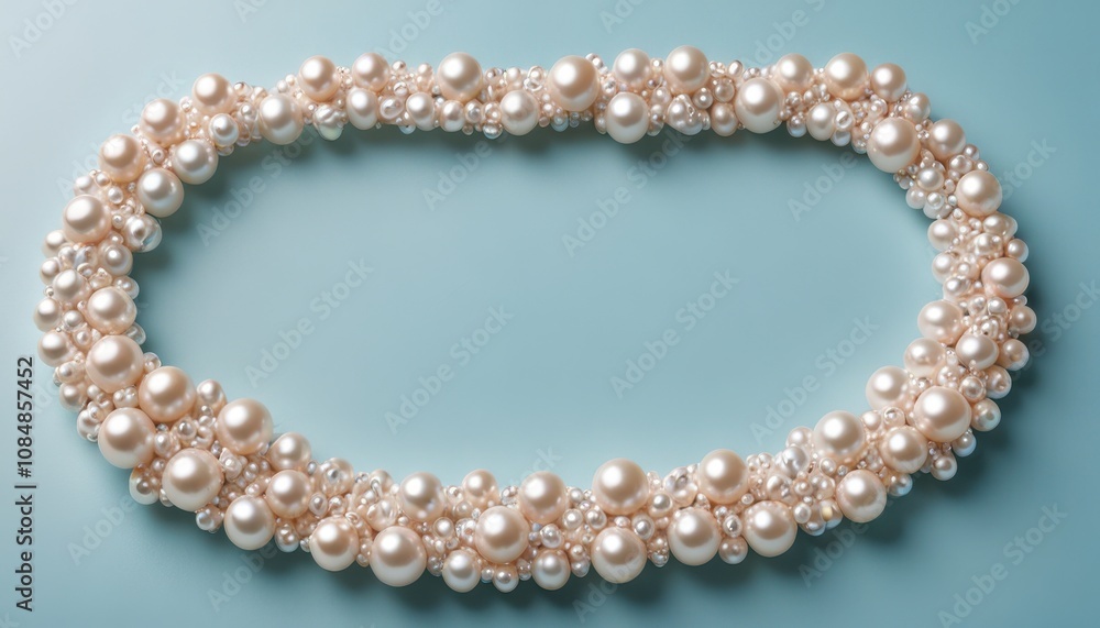 pearl necklace on white background pearl necklace on white background