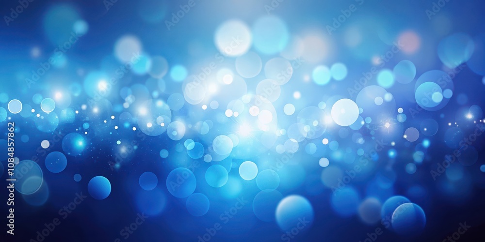 Abstract Blue Bokeh Background with Sparkling Lights and Glowing Circles Abstract Blue Bokeh Background with Sparkling Lights and Glowing Circles