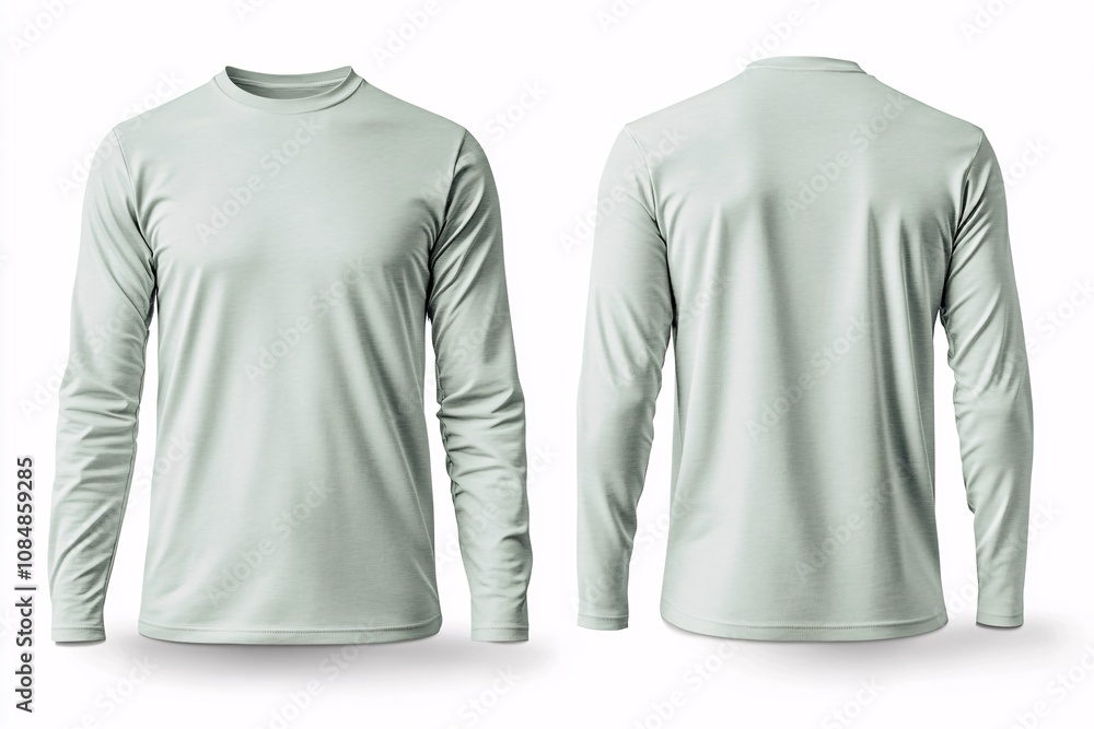 Light Grey Long Sleeve T-Shirt Mockup Light Grey Long Sleeve T-Shirt Mockup