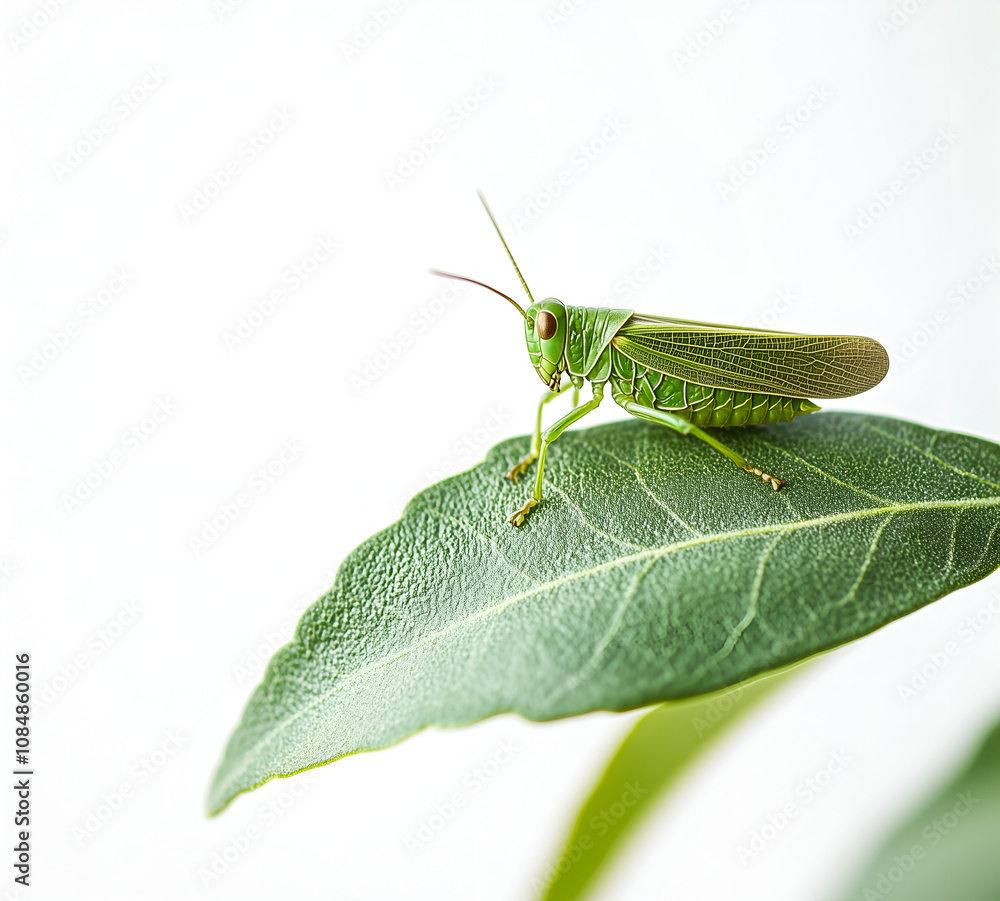 green grasshopper isolated on white background green grasshopper isolated on white background