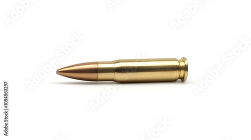 Long range bullet isolated on white background