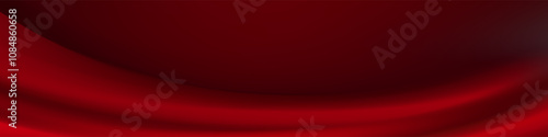  Abstract Red Drape Background Curves, Shadows, and Gradient