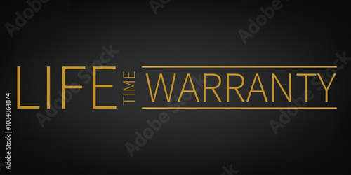 lifetime warranty logo with golden shield