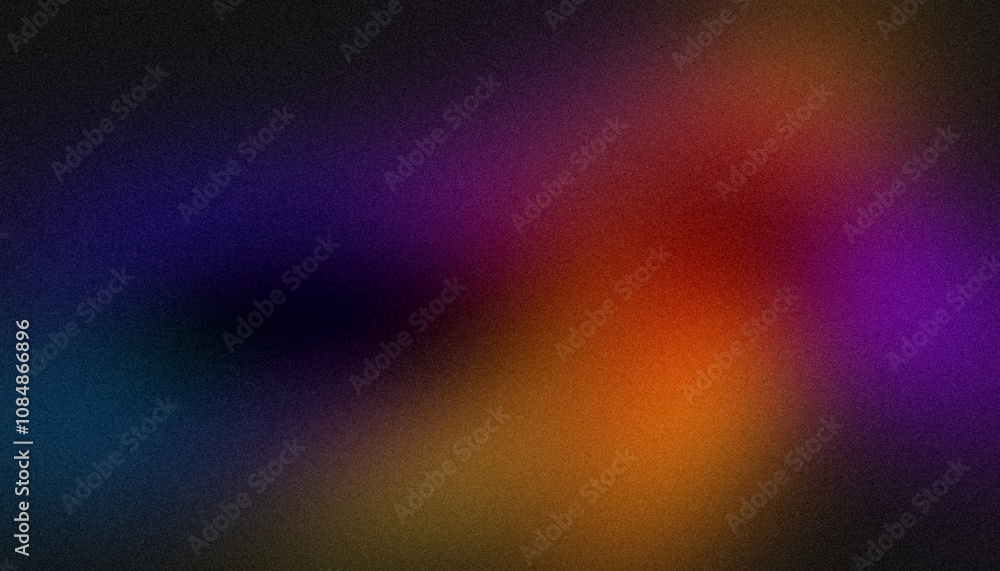 Abstract glowing colir gradient grainy background. Black orange magenta purple blue color noisy gradient, vibrant color flow, wave shaped, bright, shine, noise texture backdrop design Abstract glowing colir gradient grainy background. Black orange magenta purple blue color noisy gradient, vibrant color flow, wave shaped, bright, shine, noise texture backdrop design