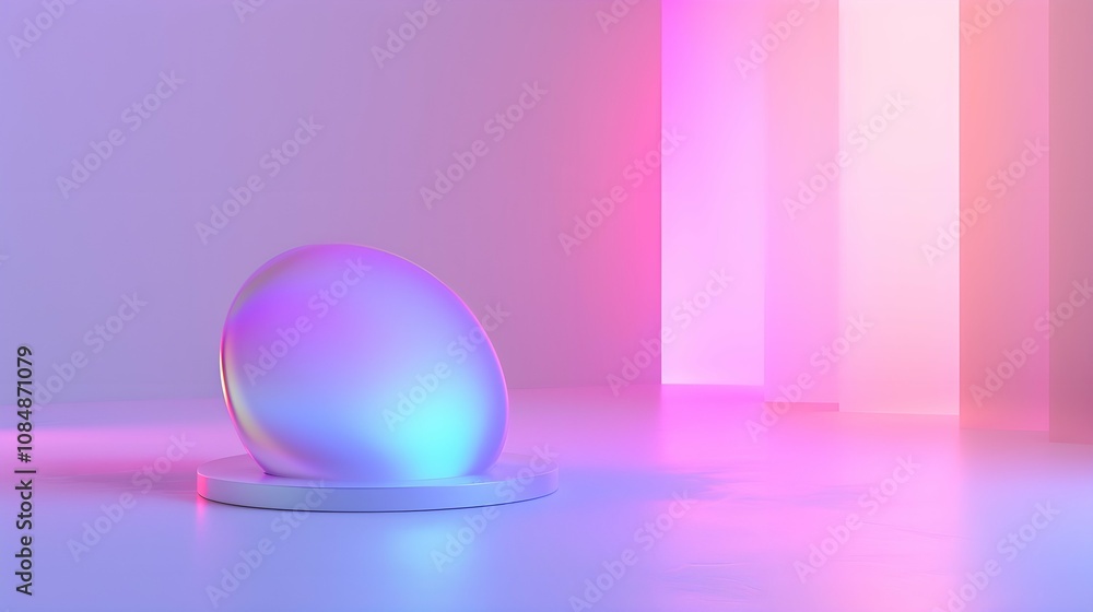 Obraz premium Abstract fluid iridescent holographic curved gradient in motion colorful gradient design on black background