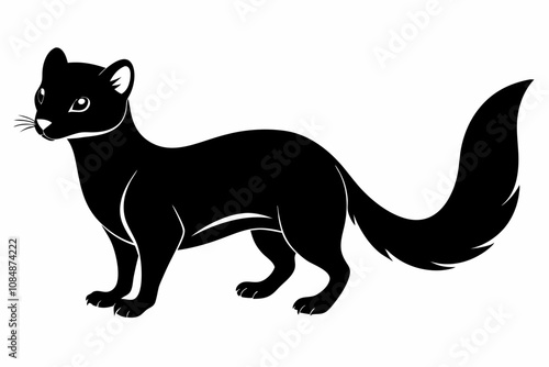 Marten Silhouette Vector Illustration Art
