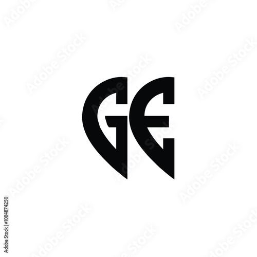 Free Download GE monogram logo design letter text name symbol monochrome logotype alphabet character simple logo - GFXLoad