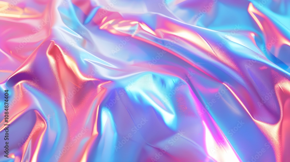 Abstract fluid iridescent holographic curved wave in motion colorful gradient design on black background Abstract fluid iridescent holographic curved wave in motion colorful gradient design on black background