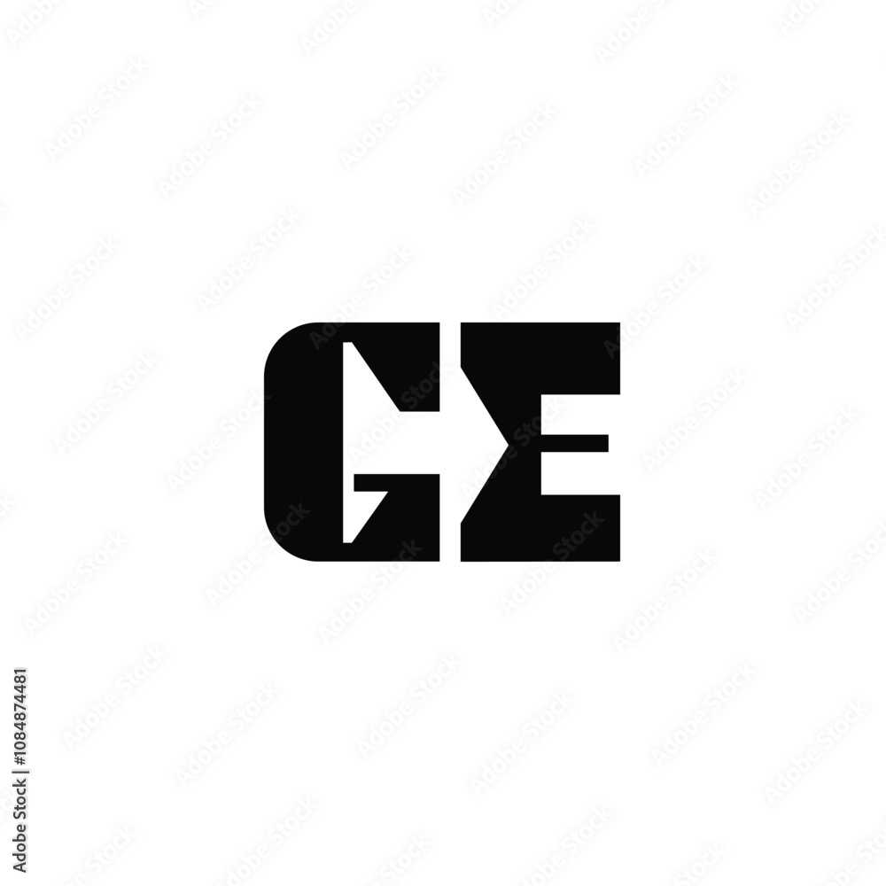 GE monogram logo design letter text name symbol monochrome logotype alphabet character simple logo GE monogram logo design letter text name symbol monochrome logotype alphabet character simple logo