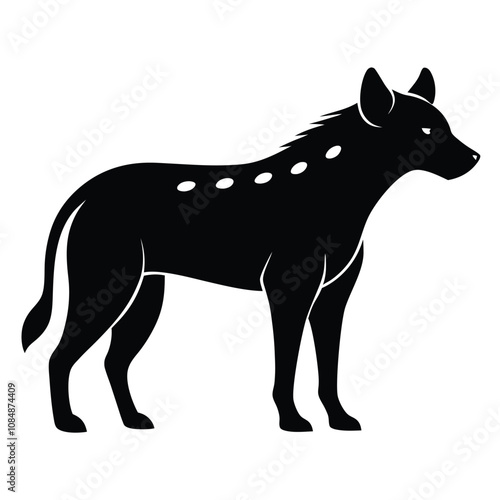 Solid color Hyena animal vector design