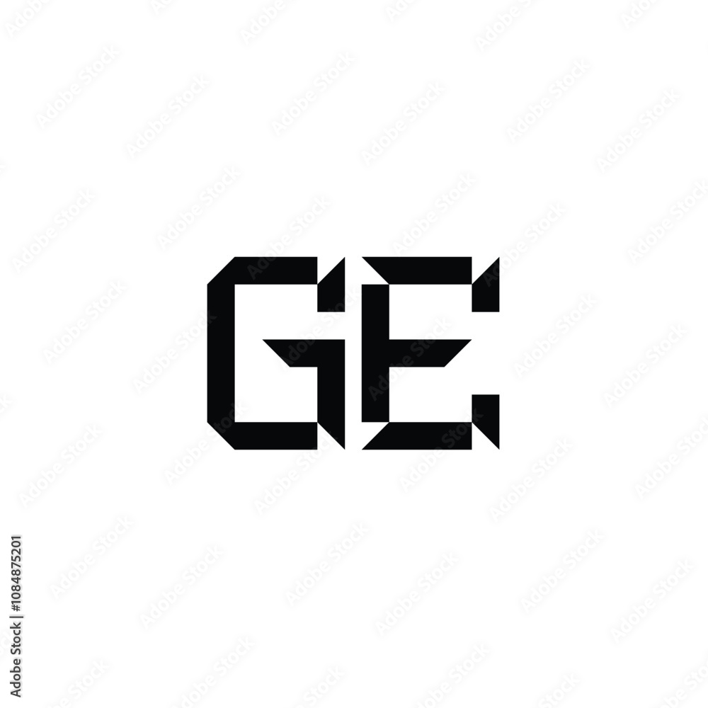 GE monogram logo design letter text name symbol monochrome logotype alphabet character simple logo GE monogram logo design letter text name symbol monochrome logotype alphabet character simple logo
