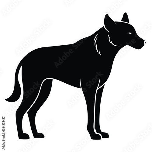 Solid color Hyena animal vector design